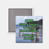 Eenvoudig klikken en Afbeelding vervangen om je ei Magneet (Voorkant / Achterkant)