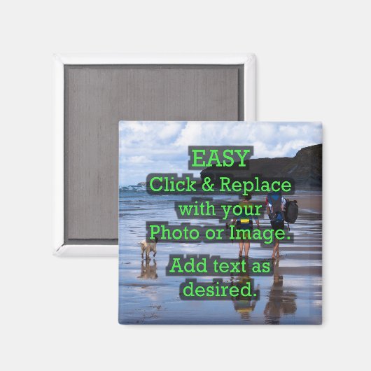 Eenvoudig klikken en Afbeelding vervangen om je ei Magneet (Voorkant / Achterkant)