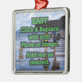Eenvoudig klikken en Afbeelding vervangen om je ei Metalen Ornament (Links)