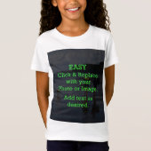 Eenvoudig klikken en Afbeelding vervangen om je ei T-shirt (Voorkant)