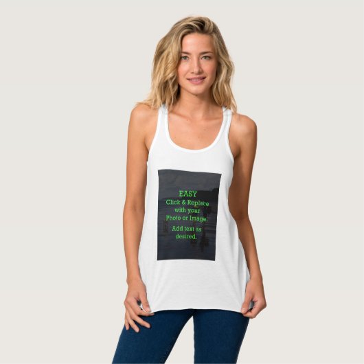 Eenvoudig klikken en Afbeelding vervangen om je ei Tanktop (Volledige Voorkant)