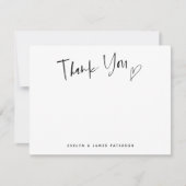 Eenvoudig klinken bedankt  notitiekaartje (Voorkant)