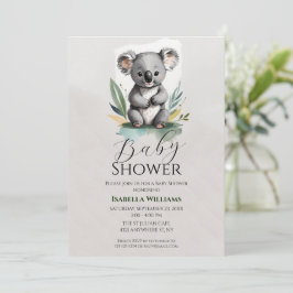 Eenvoudig Koala Baby shower Kaart