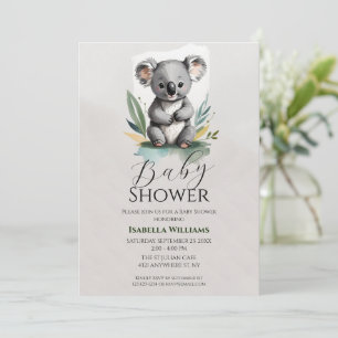 Eenvoudig Koala Baby shower Kaart