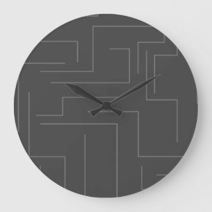 Eenvoudig, koel abstract, bewegingsconceptlijnpatr grote klok