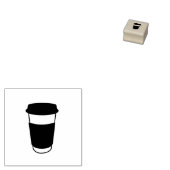 Eenvoudig koffiekopje voor loyaliteitskaarten rubberstempel (Gestempeld)