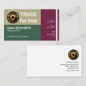 Eenvoudig kolombusvervoer Retro Visitekaartje (Voorkant / Achterkant)