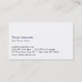 Eenvoudig (koningsblauw) visitekaartje (Achterkant)