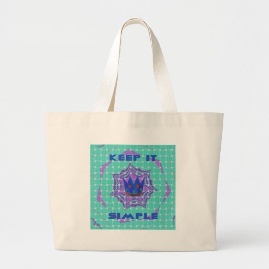 Eenvoudig koninklijk grote tote bag (Voorkant)
