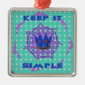 Eenvoudig koninklijk metalen ornament (Voorkant)