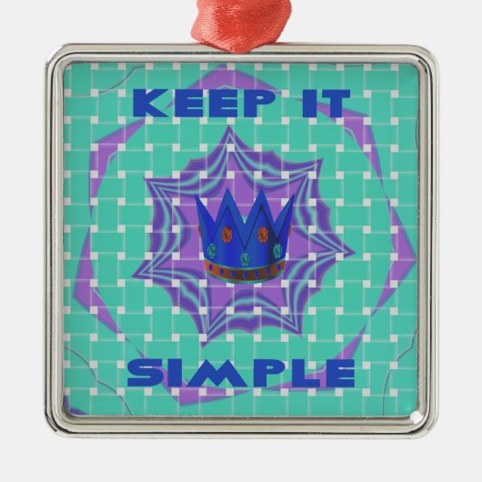 Eenvoudig koninklijk metalen ornament (Voorkant)