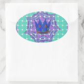 Eenvoudig koninklijk ovale sticker (Tas)