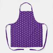 Eenvoudig Koninklijk Paars Hart Pattern Modern Cut Schort (Voorkant)