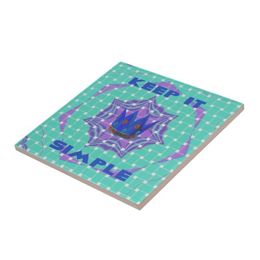 Eenvoudig koninklijk tegeltje (Zijkant)