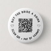 Eenvoudig Koop The BRIDE een Drink QR Code Button (Voorkant)