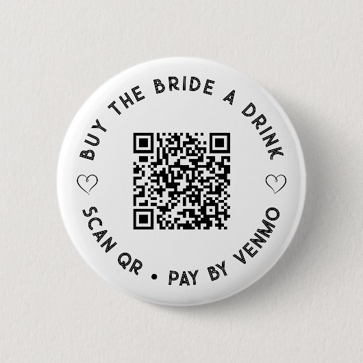 Eenvoudig Koop The BRIDE een Drink QR Code Button (Voorkant)
