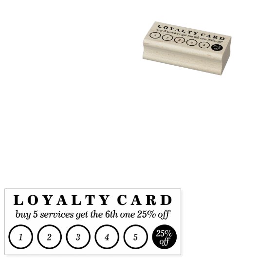 Eenvoudig kopen vijf krijgt Kortingen Loyalty Rubberstempel (Gestempeld)