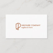 Eenvoudig Koper Bruin Modern Wit Professional Visitekaartje (Voorkant)