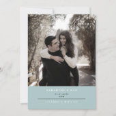 Eenvoudig koppel foto Winter Ice Blue Kaart (Voorkant)