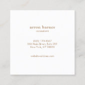 Eenvoudig koraal modern, professioneel minimalisti vierkante visitekaartje (Achterkant)