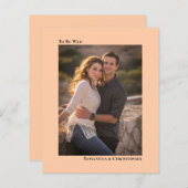 Eenvoudig koraal Peach BUDGET Weddenschap Foto uit (Voorkant / Achterkant)