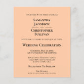 Eenvoudig koraal Peach BUDGET Weddenschap Foto uit (Achterkant)