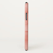 Eenvoudig koraal roze subtiel marmer modern monogr Case-Mate iPhone case (Achterkant / rechts)