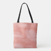 Eenvoudig koraal roze subtiel marmer modern monogr tote bag (Achterkant)