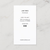 Eenvoudig koraalperschaar visitekaartje (Achterkant)