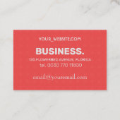 Eenvoudig koraalroze en mintgroen minimalistisch o visitekaartje (Achterkant)