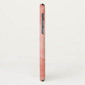 Eenvoudig koraalroze subtiele marmer moderne monog Case-Mate iPhone case (Achterkant/links)
