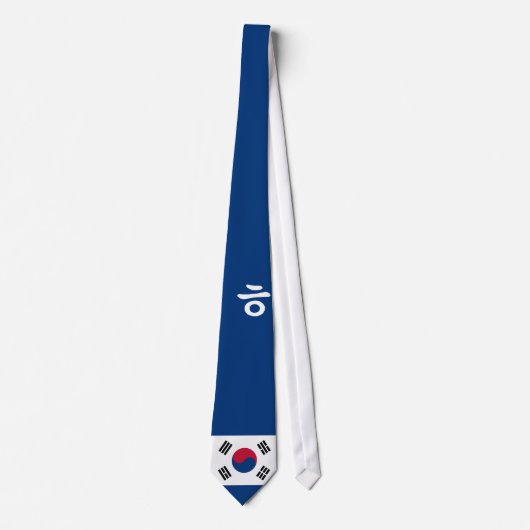 Eenvoudig Koreaans Stropdas met vlag (Voorkant)