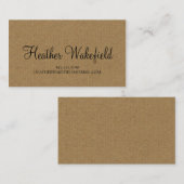 Eenvoudig Kraft Calling Card Contactkaartje (Voorkant / Achterkant)