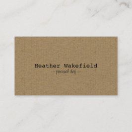 Eenvoudig Kraft Calling Card Visitekaartje