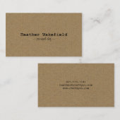 Eenvoudig Kraft Calling Card Visitekaartje (Voorkant / Achterkant)