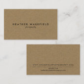 Eenvoudig Kraft Calling Card Visitekaartje (Voorkant / Achterkant)