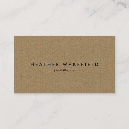 Eenvoudig Kraft Calling Card Visitekaartje (Voorkant)