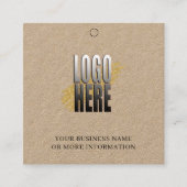 Eenvoudig Kraft Logo Sociale Media Prijskaartje Vierkante Visitekaartje (Voorkant)