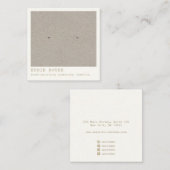 Eenvoudig Kraft met juwelenvertoning Vierkante Visitekaartje (Voorkant / Achterkant)