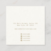 Eenvoudig Kraft met juwelenvertoning Vierkante Visitekaartje (Achterkant)