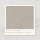 Eenvoudig Kraft met juwelenvertoning Vierkante Visitekaartje (Voorkant)