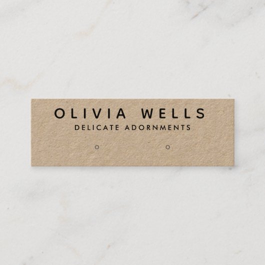 Eenvoudig Kraft Stud Earning Display Mini Visitekaartje (Voorkant)