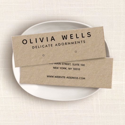 Eenvoudig Kraft Stud Earning Display Mini Visitekaartje