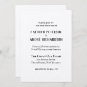 Eenvoudig  kraft type bruiloft kaart (Voorkant / Achterkant)