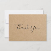 Eenvoudig Kraftpapier met aangepast bericht Bedankkaart (Voorkant)