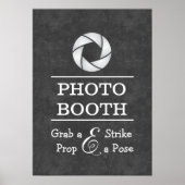 Eenvoudig krijtbord Photobooth bord Poster (Voorkant)