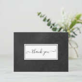 Eenvoudig krijtbordschrift bedankkaart (Staand voorkant)