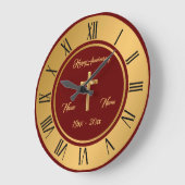 Eenvoudig kruis aanpassen gouden verjaardag grote klok (Hoek)