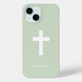 Eenvoudig kruis groen Case-Mate iPhone case (Achterkant)