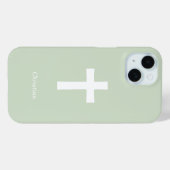 Eenvoudig kruis groen Case-Mate iPhone case (Achterkant (horizontaal))